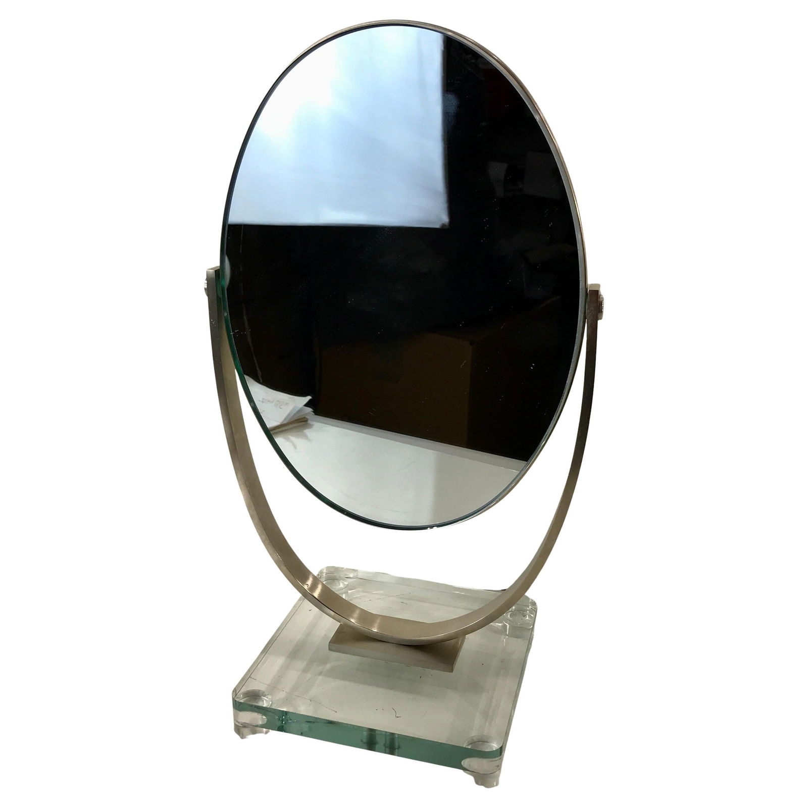 Mid-Century Modern Charles Hollis Jones Vanity Mirrors Set of 2: Mid-Century Modern Charles Hollis Jones Vanity Mirrors Set of 2 Discover the elegance of Mid-Century Modern design with these two Charles Hollis Jones Vanity Mirrors. Each double-sided, thick inset me