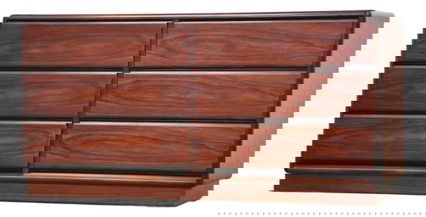 Mid Century Modern Rosewood Dresser 60 x 30 x 18 by Brouer: Mid Century Modern Rosewood Dresser 60 x 30 x 18 by Brouer This exquisite mid-century modern dresser features a stunning rosewood construction, crafted by Brouer in Denmark during the 1970s. The dress