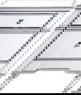 Elegant Lighting Chic Silver Side Cabinet 27H 24W 16D Contemporary Design: Elegant Lighting Chic Silver Side Cabinet 27H 24W 16D Contemporary Design Introducing a stunning Chic Silver Side Cabinet, designed to elevate your modern decor. This elegant piece features a contempo