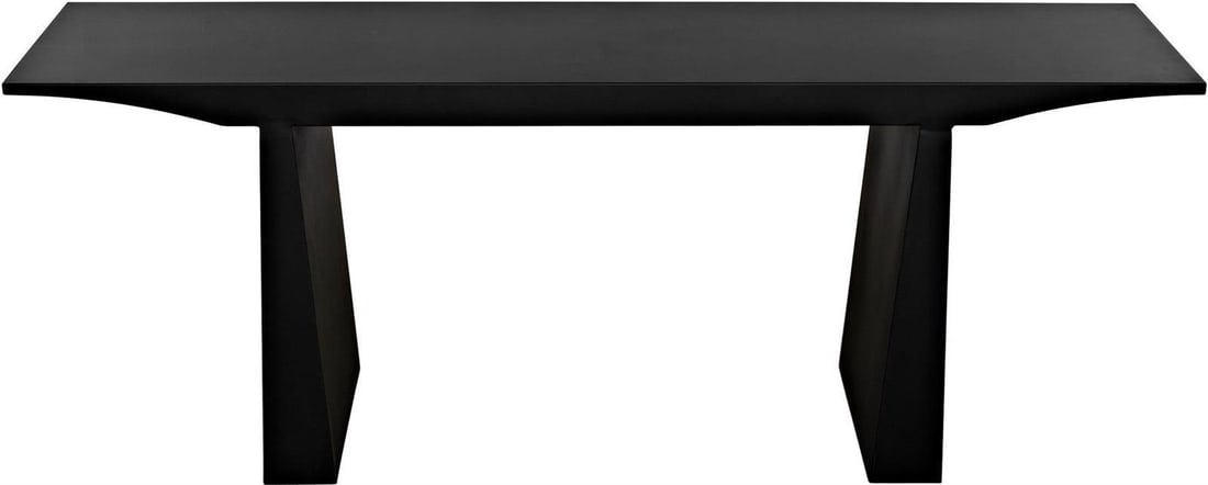 Noir Industrial Steel Console Table Matte Black 78" Wide: Noir Industrial Steel Console Table Matte Black 78" Wide This Industrial Steel Console Table showcases a bold and modern design, perfect for enhancing any contemporary space. Crafted from durable indu