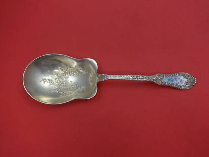 Dominick & Haff Number 10 Vermeil Sterling Silver Berry Spoon 9 1/4": Dominick & Haff Number 10 Vermeil Sterling Silver Berry Spoon 9 1/4" Enhance your collection with this exquisite Number 10 Berry Spoon by Dominick & Haff. Crafted from sterling silver and beautifully