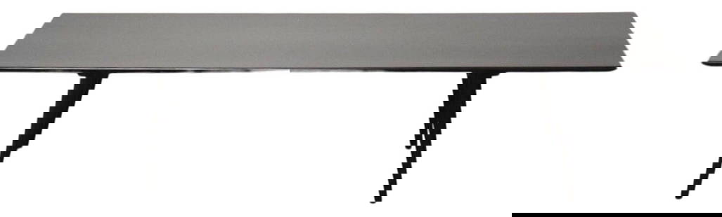 Paul McCobb Planner Group Black Lacquer Coffee Table 60" Wide: Paul McCobb Planner Group Black Lacquer Coffee Table 60" Wide This striking mid-century modern coffee table, designed by Paul McCobb, showcases a sleek black lacquer finish that adds elegance to any s