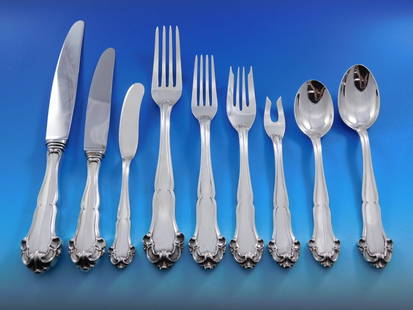 Buccellati Grande Imperiale Sterling Silver Flatware Set 108 pcs Baroque & Rococo: Buccellati Grande Imperiale Sterling Silver Flatware Set 108 pcs Baroque & Rococo Experience the exquisite craftsmanship of the Grande Imperiale flatware set by Buccellati, handcrafted from sterling s