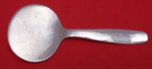 Allan Adler Swedish Modern 5.25" Sterling Silver Petit Four Server: Allan Adler Swedish Modern 5.25" Sterling Silver Petit Four Server Discover this exquisite Swedish Modern Petit Four Server by Allan Adler, expertly crafted from sterling silver with a lightly hammere