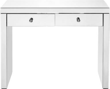 Elegant Lighting Solid Wood Console Table 30H 39.4W 13.7D Silver Finish: Elegant Lighting Solid Wood Console Table 30H 39.4W 13.7D Silver Finish This stylish console table combines modern elegance with functionality. Crafted from solid wood and featuring a brushed steel cl