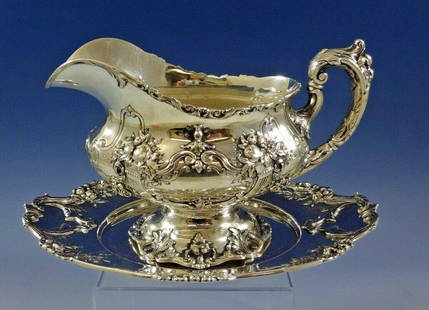 Reed & Barton Francis I Sterling Silver Gravy Boat with Underplate Set 8.25": Reed & Barton Francis I Sterling Silver Gravy Boat with Underplate Set 8.25" This exquisite gravy boat and underplate set from Reed & Barton showcases the iconic Francis I pattern, renowned for its in