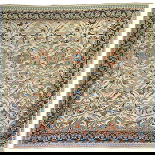 Exquisite 19th Century Sultanabad Northwest Persian Rug 118 x 128 Handmade Wool: Exquisite 19th Century Sultanabad Northwest Persian Rug 118 x 128 Handmade Wool Discover a stunning 19th century square Northwest Persian rug, hand-woven from premium wool. This exquisite piece, origi