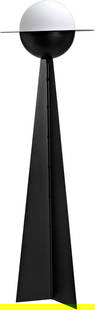 Elegant Frosted Matte Black Glass Floor Lamp: Elegant Frosted Matte Black Glass Floor Lamp Illuminate your space with this Elegant Matte Black and Frosted Glass Floor Lamp. Standing at a height of 65 inches, this industrial-style lamp features a
