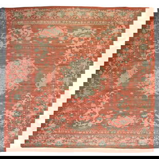 Antique Turkish Oushak Rug 12' x 14' Hand-Knotted Wool 19th Century: Antique Turkish Oushak Rug 12' x 14' Hand-Knotted Wool 19th Century Presenting a stunning Antique Turkish Oushak Rug from the Zabihi Collection, this exquisite piece measures 12' x 14' (366 x 427 cm)