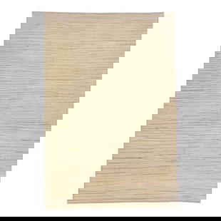 1960s Beige Wool Kilim Flatweave Rug 6'7" x 9'9": 1960s Beige Wool Kilim Flatweave Rug 6'7" x 9'9" Discover the elegance of this 1960s Modern Kilim Flatweave Rug, beautifully crafted from wool in a serene beige color. This striking piece features a s