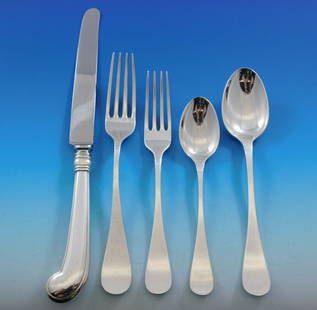 Tiffany & Co King William Sterling Silver Flatware Set for 12 - 60 Pieces: Tiffany & Co King William Sterling Silver Flatware Set for 12 - 60 Pieces Discover the timeless elegance of the King William flatware set by Tiffany & Co. This exceptional sterling silver flatware set