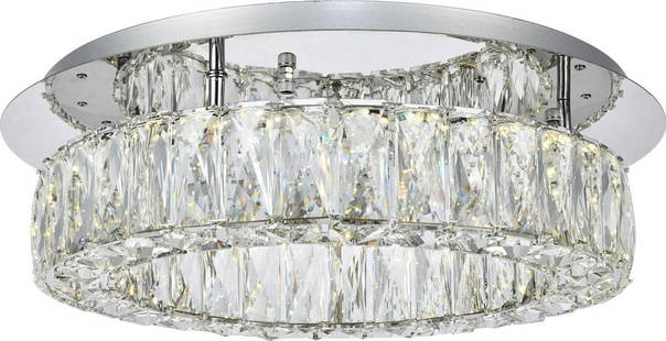 Elegant Lighting Monroe Crystal Chrome Flush-Mount Ceiling Light 5.10H 17.70W 17.70D: Elegant Lighting Monroe Crystal Chrome Flush-Mount Ceiling Light 5.10H 17.70W 17.70D Illuminate your space with the Monroe Crystal Chrome Ceiling Light Fixture, a stunning flush-mount design that blen