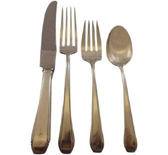 Towle Cascade Sterling Silver Flatware Set for 8 - 38 Pieces with Bonus Chest: Towle Cascade Sterling Silver Flatware Set for 8 - 38 Pieces with Bonus Chest Enhance your dining experience with the exquisite Cascade by Towle Sterling Silver Flatware Set, a complete service for 8