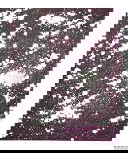 Dottie Katz Purple and Silver Abstract Canvas Art 20 x 24: Dottie Katz Purple and Silver Abstract Canvas Art 20 x 24 Experience the captivating beauty of this abstract painting by Dottie Katz. Crafted with rich deep purple and silver dot acrylic paint, this a