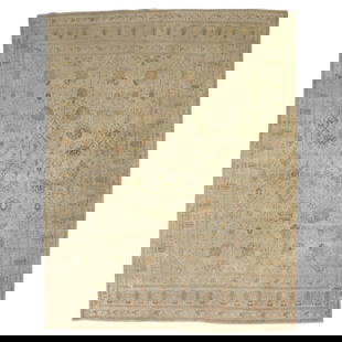 Antique Persian Tabriz Carpet 9'2 x 12'3 Hand-Knotted Wool Greco Roman Style: Antique Persian Tabriz Carpet 9'2 x 12'3 Hand-Knotted Wool Greco Roman Style Discover the elegance of this antique Persian Tabriz carpet, a stunning piece from the early 20th century. Hand-knotted fro