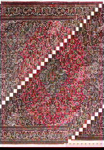 Signed Authentic Persian Rug 9.5 x 12.3 Feet: Signed Authentic Persian Rug 9.5 x 12.3 Feet This authentic Persian rug measures 9.5 x 12.3 feet and is signed, reflecting its quality and craftsmanship. Perfect for adding an elegant touch to any roo