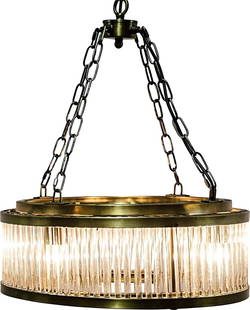 Industrial Glass Bowl Chandelier Antique Brass Finish: Industrial Glass Bowl Chandelier Antique Brass Finish This stunning bowl chandelier showcases a luxurious antique brass finish, exuding a vintage charm that complements any industrial-style decor. Wit