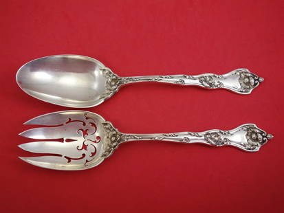 Reed & Barton Intaglio Sterling Silver 2pc Vegetable Serving Set 9 1/4 Poppy Motif: Reed & Barton Intaglio Sterling Silver 2pc Vegetable Serving Set 9 1/4 Poppy Motif This exquisite 2-piece vegetable serving set features the elegant Intaglio pattern by Reed & Barton, crafted from ste