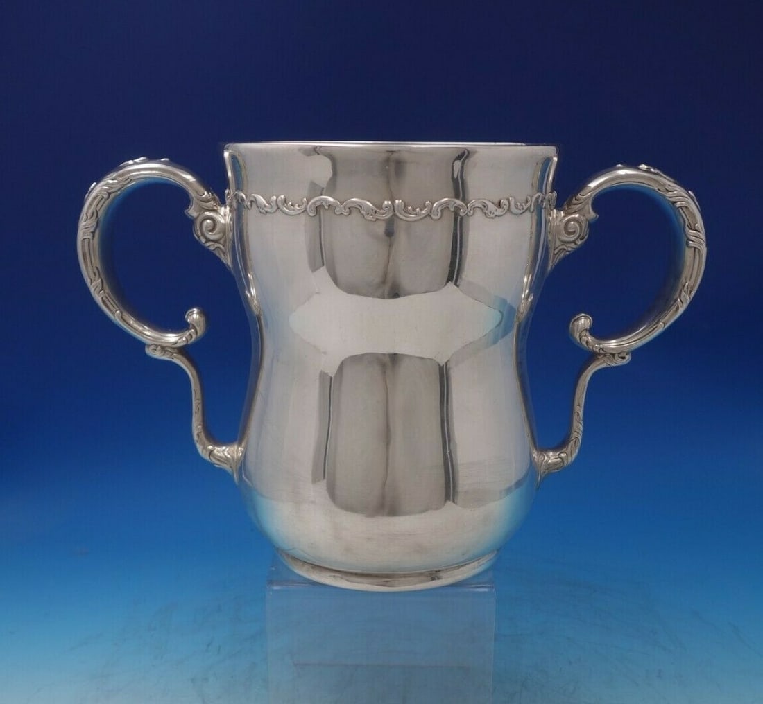 Whiting-Gorham Louis XV Sterling Silver Champagne Cooler 19 x 14 45.4ozt: Whiting-Gorham Louis XV Sterling Silver Champagne Cooler 19 x 14 45.4ozt This exquisite Louis XV Champagne Cooler, crafted by Whiting-Gorham, showcases the elegance of the 1850-1899 era. Made from ste