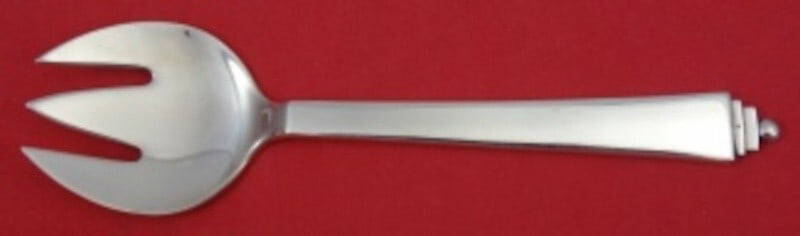 Georg Jensen Pyramid Sterling Silver Sardine Fork 5 1/4" GI/GJ Mark: Georg Jensen Pyramid Sterling Silver Sardine Fork 5 1/4" GI/GJ Mark This exquisite sardine fork is crafted from sterling silver and features the elegant Pyramid pattern by Georg Jensen. Measuring 5 1/