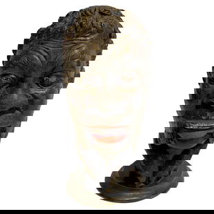 18th Century Baroque Carved Venetian Polychromed Gondola Figurehead: 18th Century Baroque Carved Venetian Polychromed Gondola Figurehead This stunning 18th Century carved Venetian polychromed gondola figurehead showcases exquisite Baroque artistry. Crafted from wood, i