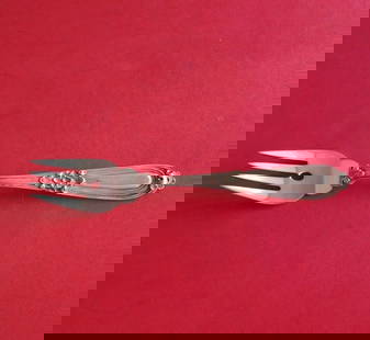 Buccellati Esteval Sterling Silver Pierced Salad Fish Fork 7.25": Buccellati Esteval Sterling Silver Pierced Salad Fish Fork 7.25" This exquisite salad or fish fork is part of the Esteval pattern by Buccellati, crafted from high-quality sterling silver. Measuring 7