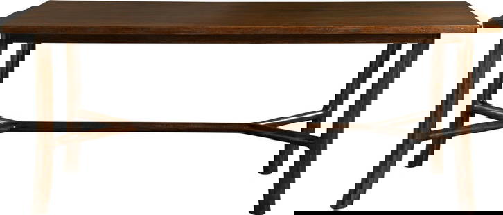 Sophisticated Hand-Rubbed Oak Dining Table: Sophisticated Hand-Rubbed Oak Dining Table Experience elegance and functionality with this hand-rubbed oak dining table, designed to enhance your dining space. Crafted from solid hardwood, this table
