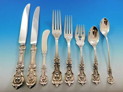 Reed & Barton Francis I Sterling Silver Flatware Set 70 pcs Vintage Old Mark: Reed & Barton Francis I Sterling Silver Flatware Set 70 pcs Vintage Old Mark The Francis I Sterling Silver Flatware Set by Reed & Barton is a stunning collection that embodies elegance and artistry. K