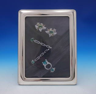 Christofle Perles Sterling Silver Picture Frame 6.5 x 8.75 for 5 x 7 Photo: Christofle Perles Sterling Silver Picture Frame 6.5 x 8.75 for 5 x 7 Photo This exquisite Perles by Christofle picture frame is crafted from high-quality sterling silver, showcasing a beautiful design