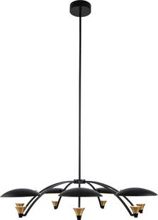 Stylish Mid-Century LED Chandelier: Stylish Mid-Century LED Chandelier Illuminate your space with this stylish Mid-Century Modern LED chandelier, perfect for adding a touch of elegance to any room. This 7-light chandelier features a str