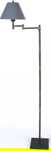 Zentique Angelo Floor Lamp 49H Antique Style Brass Copper Iron Linen: Zentique Angelo Floor Lamp 49H Antique Style Brass Copper Iron Linen Introducing the Elegant Angelo Floor Lamp, a stunning addition to your lighting collection. This lamp features a timeless design cr