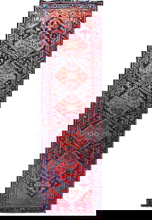 Handmade 3.8 x 17 Long Persian Tribal Wool Runner Rug: Handmade 3.8 x 17 Long Persian Tribal Wool Runner Rug Discover the beauty of our 3.8 x 17 Long Persian Tribal Handmade Runner, a stunning fusion of heritage and craftsmanship. This intricately handwov