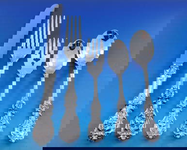 Reed & Barton Francis I Sterling Silver Flatware Set for 12 - 64 Pieces: Reed & Barton Francis I Sterling Silver Flatware Set for 12 - 64 Pieces Discover the exquisite Francis I Sterling Silver Flatware Set by Reed & Barton, a stunning dinner service for 12 that beautifull