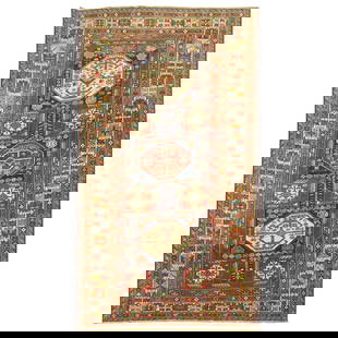 19th Century Tribal Antique Shirvan Rug Hand-Woven Wool Caucasus 4'8 x 8: 19th Century Tribal Antique Shirvan Rug Hand-Woven Wool Caucasus 4'8 x 8 Discover the elegance of this 19th Century Tribal Antique Shirvan Rug, a stunning hand-woven piece crafted from high-quality wo