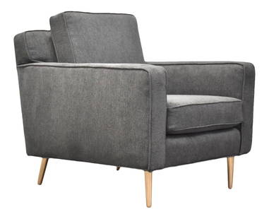 Edward Wormley Dunbar Grey Lounge Chair Brass Legs 29 x 33.5 x 29: Edward Wormley Dunbar Grey Lounge Chair Brass Legs 29 x 33.5 x 29 Experience mid-century modern design with this elegant grey cube lounge chair, expertly crafted by Edward Wormley for Dunbar. This cha