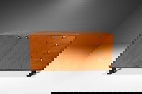 George Nelson Mid-Century Modern Oak Credenza Herman Miller 56.5": George Nelson Mid-Century Modern Oak Credenza Herman Miller 56.5" Discover the timeless elegance of this Mid-Century Modern Credenza, expertly designed by George Nelson for Herman Miller. Crafted in t