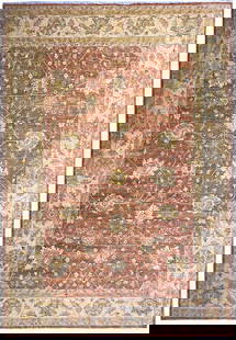 Coral Chobi Peshawar Handmade Rug 11'10 x 15'10 Wool Ziegler Design: Coral Chobi Peshawar Handmade Rug 11'10 x 15'10 Wool Ziegler Design Enhance your living space with this stunning Coral Chobi Peshawar Large Rug, meticulously handwoven by skilled artisans. This exquis