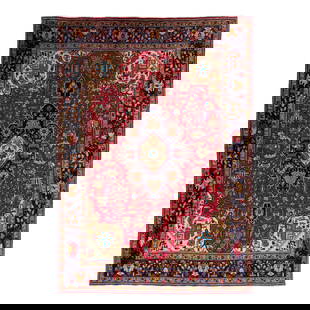 Vintage Persian Heriz Wool Rug 8' x 11'4' Red Medallion: Vintage Persian Heriz Wool Rug 8' x 11'4' Red Medallion This stunning vintage Persian Heriz rug showcases a hand-knotted wool construction with a vibrant red field and an intricate multicolor medallio
