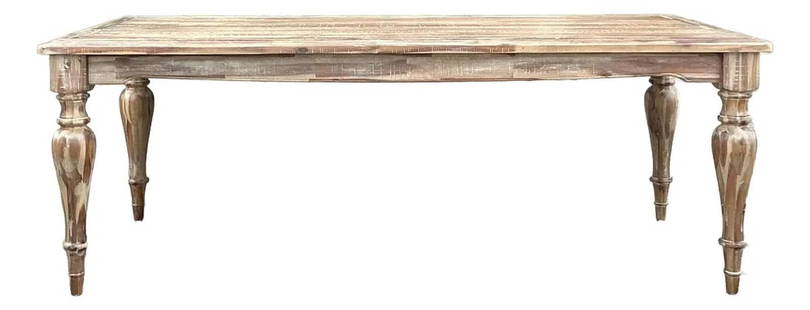 Vintage Boho Farm Table 84 Inch Patinated Wood Rustic Charm: Vintage Boho Farm Table 84 Inch Patinated Wood Rustic Charm Embrace rustic charm with this Vintage Boho Patinated Farm Table, a stunning blend of timeless design and artisanal craftsmanship. Made from