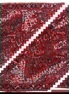 Handcrafted 9.6 x 13.4 Persian Heriz Rug Rich Red Colors: Handcrafted 9.6 x 13.4 Persian Heriz Rug Rich Red Colors Enhance your space with this stunning Traditional Persian Heriz Rug, meticulously handcrafted by skilled artisans in Heriz, Iran. This exquisit
