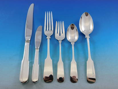 Old English Tipt Sterling Silver Flatware Set 78 Pieces: Old English Tipt Sterling Silver Flatware Set 78 Pieces This elegant Old English Tipt flatware set by Gorham is composed of high-quality sterling silver and includes 78 pieces, perfect for dinner serv