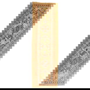 Late 19th Century Persian Bakshaish Camel Hair Runner 44 x 132: Late 19th Century Persian Bakshaish Camel Hair Runner 44 x 132 Discover the charm of a late 19th century Persian Bakshaish camel hair runner, hand-woven with exceptional craftsmanship. This decorative