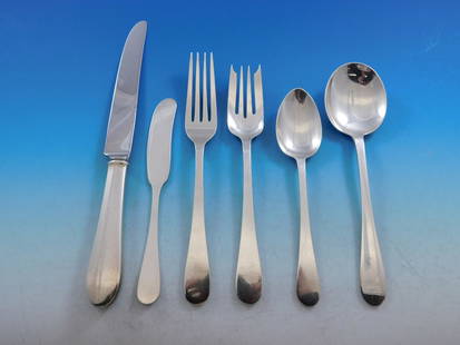 Tiffany & Co Salem Sterling Silver Flatware Set 72 Pieces for 12 with Storage Chest: Tiffany & Co Salem Sterling Silver Flatware Set 72 Pieces for 12 with Storage Chest Enhance your dining experience with the Salem flatware set by Tiffany & Co., a sophisticated sterling silver collect