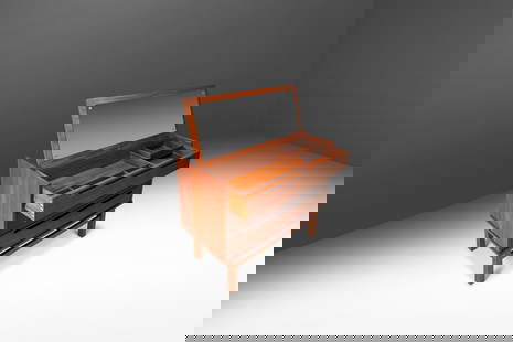 Nils Jonsson Teak Vanity Dresser for Torring Mobelfabrik 1960s: Nils Jonsson Teak Vanity Dresser for Torring Mobelfabrik 1960s Discover the elegance of Danish Modern design with this rare Nils Jonsson Teak Vanity / Dresser, crafted for Torring Mobelfabrik by HJN M