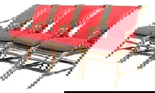 Vintage McGuire Rattan Cane Dining Chairs Set of 4 Coastal Design: Vintage McGuire Rattan Cane Dining Chairs Set of 4 Coastal Design Enhance your dining area with this striking set of four vintage dining chairs by McGuire Furniture. Designed with a sophisticated coas