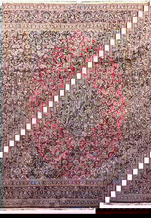Handcrafted Persian Kashan Rug 9'4 x 12'8 Soft Traditional Design: Handcrafted Persian Kashan Rug 9'4 x 12'8 Soft Traditional Design Enhance your living space with this exquisite Persian Kashan rug, meticulously handcrafted by skilled artisans. Featuring traditional