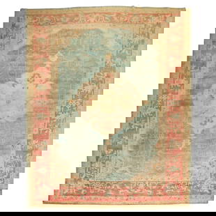 Antique Turkish Oushak Rug Early 20th Century Hand-Knotted Wool 10'9 x 14'11: Antique Turkish Oushak Rug Early 20th Century Hand-Knotted Wool 10'9 x 14'11 Experience the elegance of this extraordinary early 20th-century antique Turkish Oushak rug. Hand-knotted from high-quality