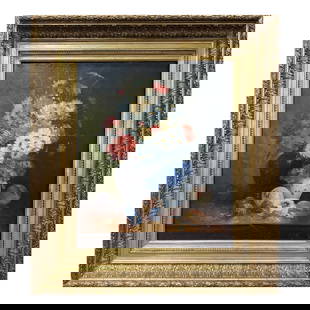 19th Century French Floral Still Life Painting in Ornate Giltwood Frame: 19th Century French Floral Still Life Painting in Ornate Giltwood Frame This exquisite 19th Century French still life floral painting invites vibrant colors to your wall. Crafted in France circa 1850,