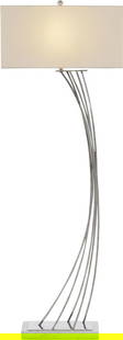 John-Richard Nickel Floor Lamp Handmade Transitional Style 68.5": John-Richard Nickel Floor Lamp Handmade Transitional Style 68.5" Illuminate your space with this elegant nickel floor lamp, featuring artisanal craftsmanship and a transitional style. Standing at a he