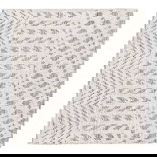 Ivory Handmade Moroccan Wool Rug Custom Geometric Design: Ivory Handmade Moroccan Wool Rug Custom Geometric Design Elevate your interior with this stunning Modern Moroccan Style Handmade Ivory Geometric Custom Wool Rug, crafted from premium New Zealand wool.